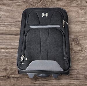 Jeep Luggage Rolling Duffle Bag Carry-On Suitcase 2-Wheel Upright 20" Travel Zip